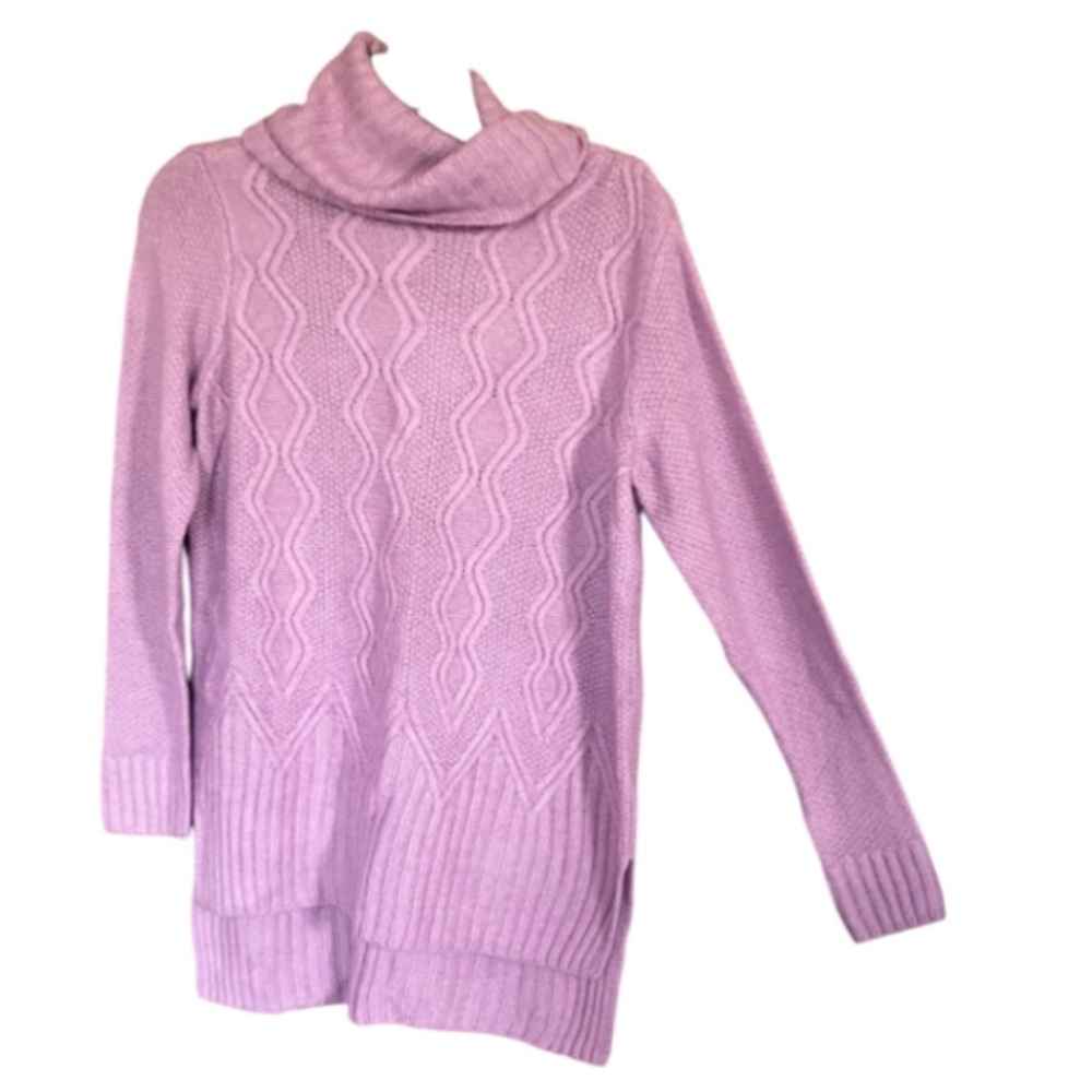 Sonoma sweater cowlneck supersoft tunic lavender casual boho office M